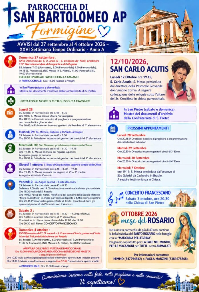 Foglio della settimana